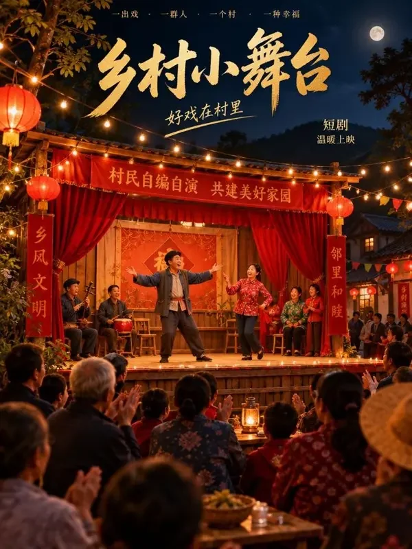 《村晚大舞台》- 黄果短剧生活喜剧短剧封面 《村晚大舞台》- 黄果短剧生活喜剧短剧封面